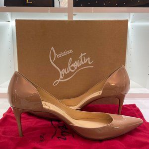 Christian Louboutin Nude Patent Leather Iriza Pumps